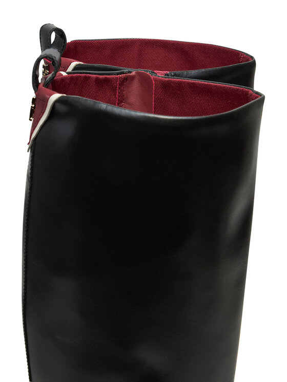 Tommy Hilfiger Tommy Hilfiger Kozaki Premium Leather Long Boot FW0FW08180 Czarny