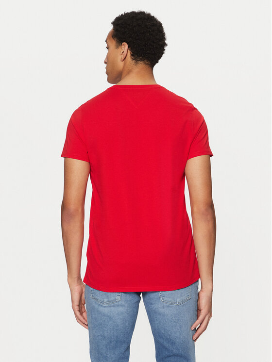 Tommy Jeans Tommy Jeans T-krekls DM0DM04411 Sarkans Slim Fit