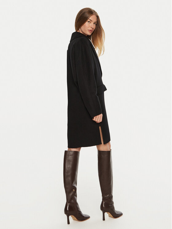 Patrizia Pepe Patrizia Pepe Kevad-sügis mantel 8O0004/A006-K103 Must Regular Fit