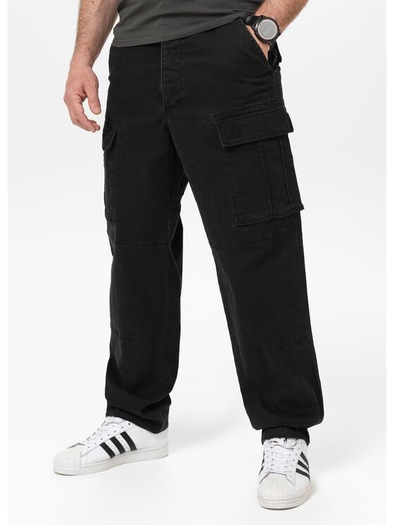 PITBULL PITBULL Spodnie dresowe Spodnie męskie bojówki SCOTT 36/30 Czarny Regular Fit