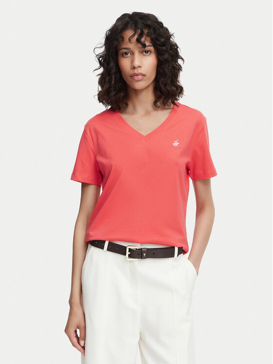Beverly Hills Polo Club T-shirt P-SS26W-TS516518 Koraljna Regular Fit