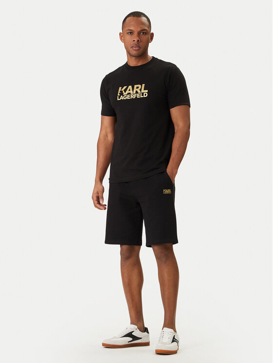 KARL LAGERFELD KARL LAGERFELD Szorty sportowe 705783 562917 Czarny Regular Fit