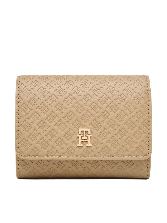 Tommy Hilfiger Tommy Hilfiger Πορτοφόλι Th Icon Trifold Mono AW0AW18484 Μπεζ
