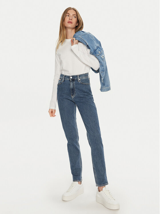 Calvin Klein Jeans Calvin Klein Jeans Blugi J20J224030 Albastru Mom Fit