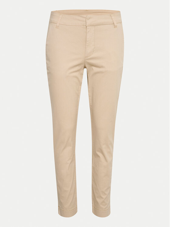 Kaffe Kaffe Штани з тканини Mette 10506121 Бежевий Regular Fit