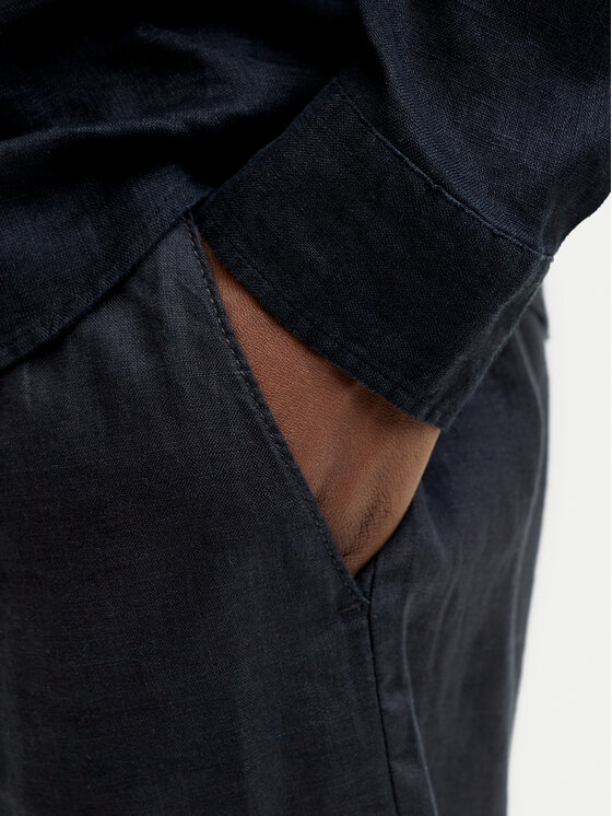 Jack & Jones Jack & Jones Pantalon scurți din material St. Bill 12253134 Negru Wide Leg