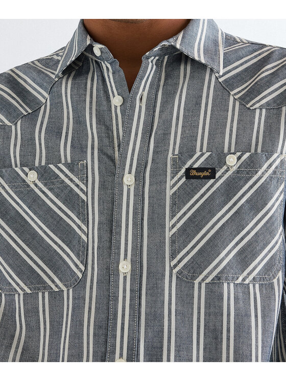 Wrangler Wrangler Koszula 112378120 Niebieski Regular Fit