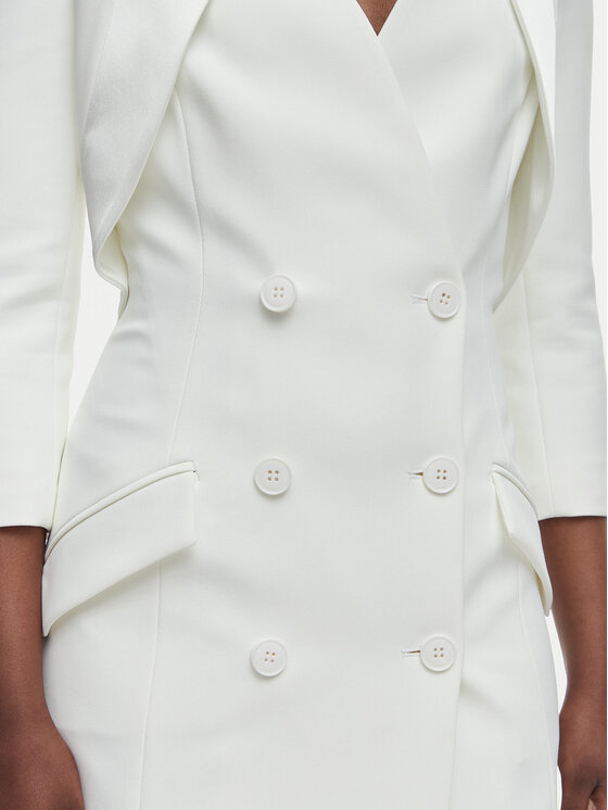 Elisabetta Franchi Elisabetta Franchi Koktejlové šaty AB-925-61E2-V450 Biela Regular Fit