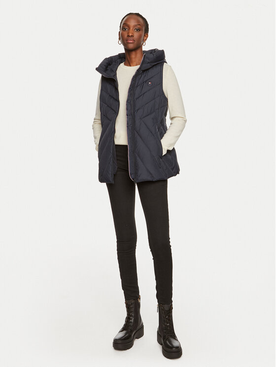 Tommy Hilfiger Tommy Hilfiger Bodywarmer Chevron WW0WW42624 Dunkelblau Regular Fit