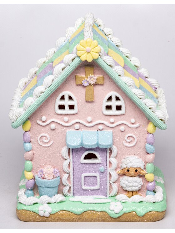 MIAhome MIAhome Figurka wielkanocny domek LED PASQUA Kolorowy