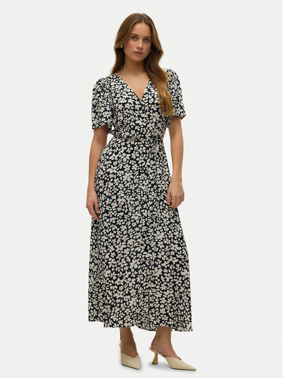 Vero Moda Vero Moda Nyári ruha Alba 10330301 Fekete Regular Fit