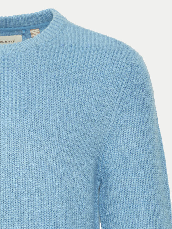 Blend Blend Sweter 20717277 Błękitny Regular Fit