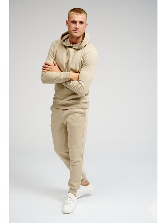 TeeShoppen TeeShoppen Joggery 'Basic Collection' Beżowy Regular Fit