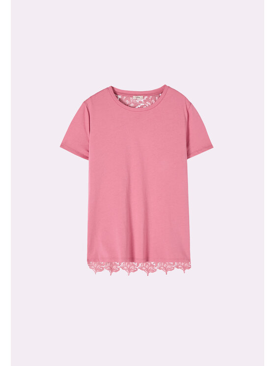 Oltre Oltre T-Shirt G035J004564N006 Różowy Regular Fit