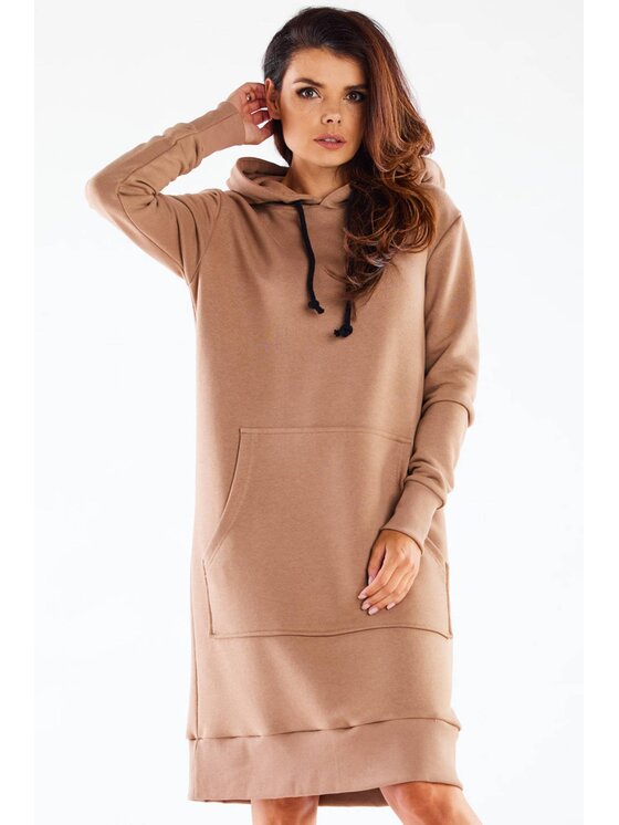 Infinite You Infinite You Vestito di maglia M273 Beige Basic Fit