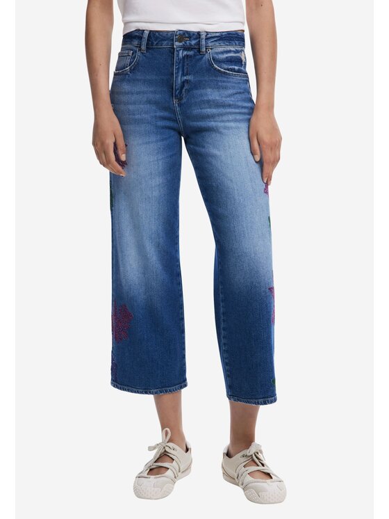 Desigual Desigual Τζιν DENIM_BOTANIC Μπλε Regular Fit