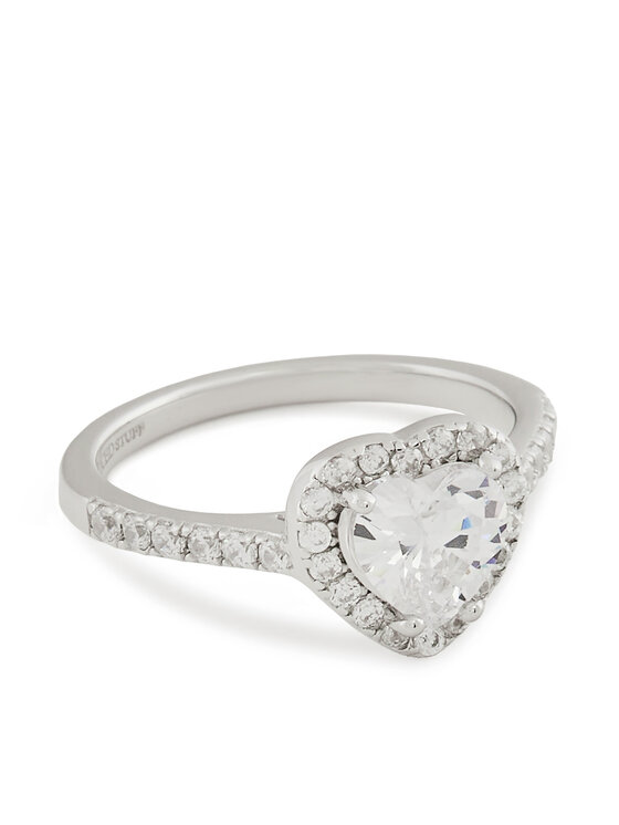 ICED STUFF ICED STUFF Prsten Heart Gem Bijelo zlato