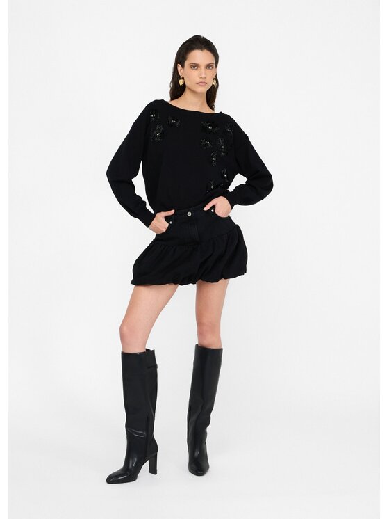 Liu Jo Liu Jo Gonna di jeans UF5138D028787469 Nero Regular Fit