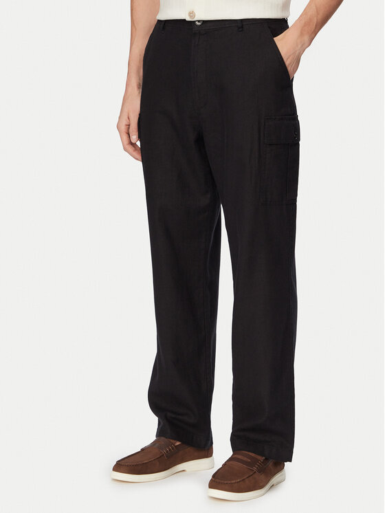 Calvin Klein Jeans Pantaloni cargo LV04RF611G Negru Relaxed Fit