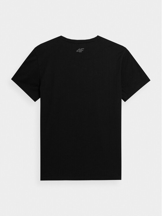 4F 4F T-särk 4FSS23TTSHM487 Must Regular Fit