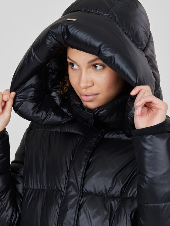 Athlecia Athlecia Zimný kabát Elly W Maxi Puffer EA233361 Čierna Regular Fit