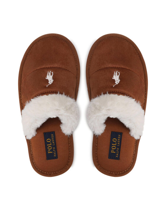 Polo Ralph Lauren Polo Ralph Lauren Παντόφλες Σπιτιού Kelcie RF103631 Καφέ