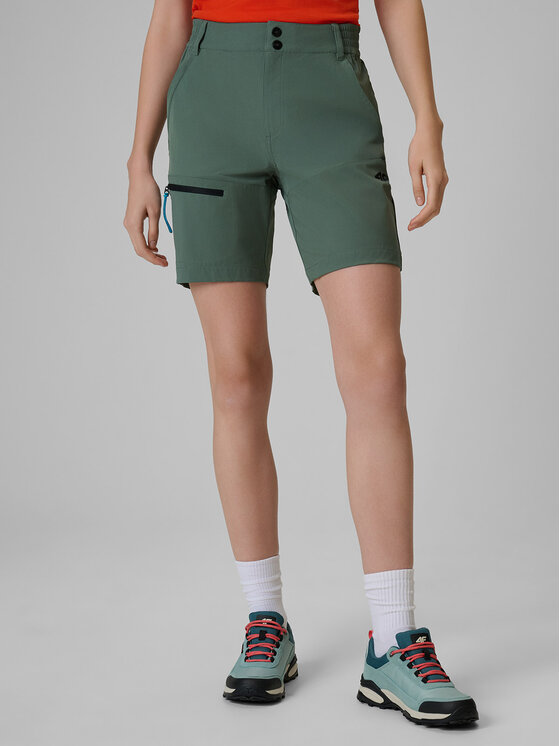 4F 4F Szorty sportowe TREKKING Khaki Regular Fit
