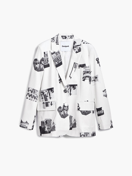 Desigual Desigual Giacca da abito 25SWEW15 Bianco Regular Fit