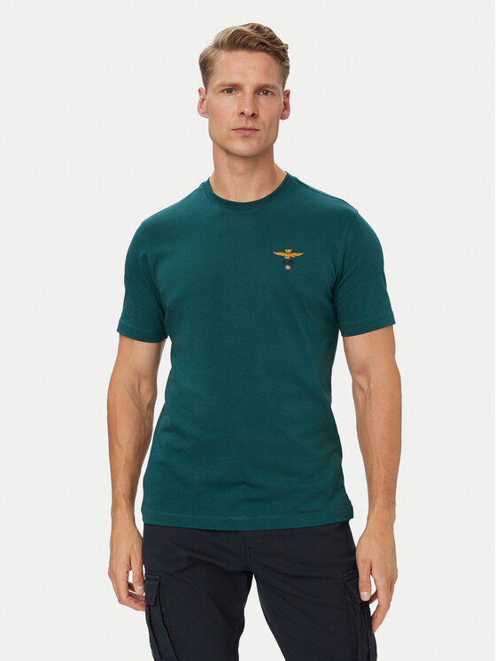 Aeronautica Militare Tricou 262TS1580UJ00372 Verde închis Regular Fit