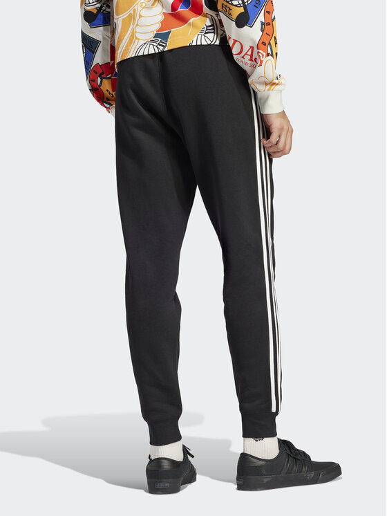 adidas adidas Spodnie dresowe adicolor 3-Stripes IU2353 Czarny Slim Fit