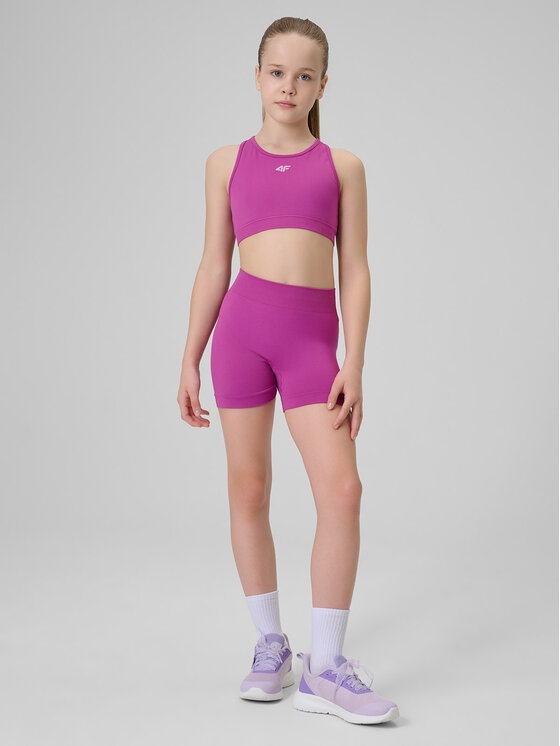 4F 4F Kolarki JOY MOTION Różowy ciemny Slim Fit