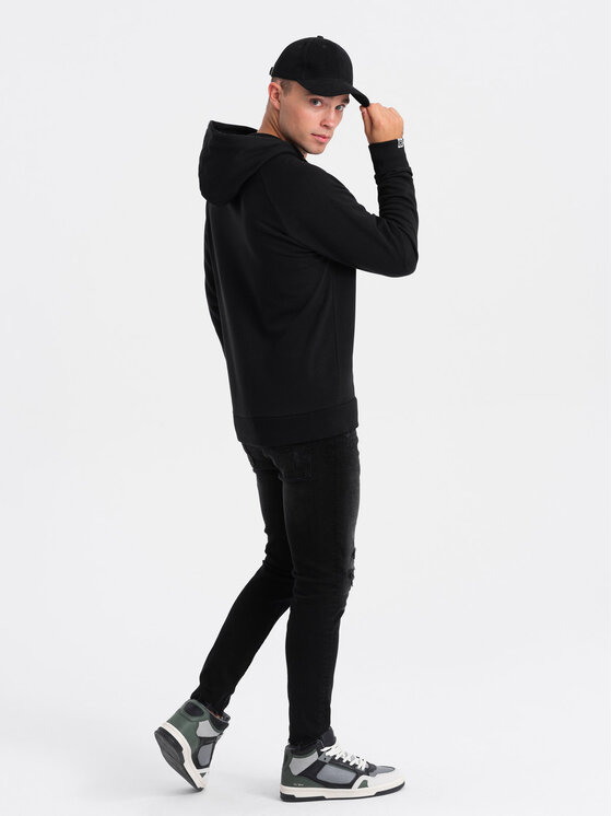 Ombre Ombre Mikina OM-SSPS-0158 Černá Regular Fit
