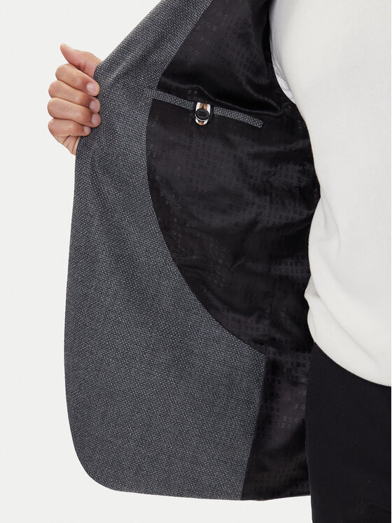 BOSS BOSS Marynarka BOSS-50551560 Szary Regular Fit