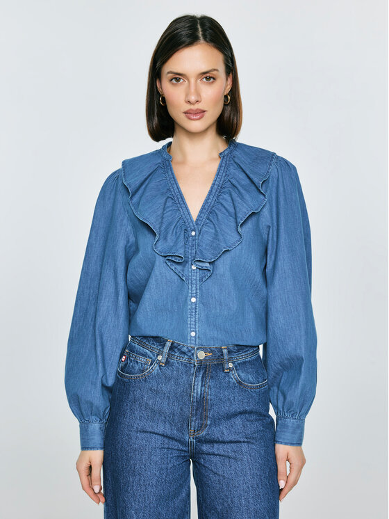 BIG STAR BIG STAR Koszula jeansowa IRINA Niebieski Basic Fit