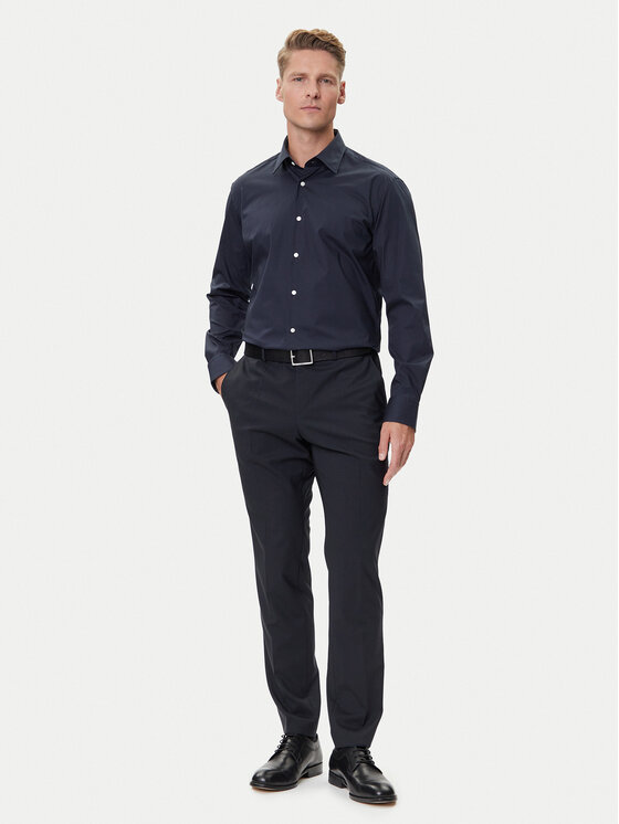 BOSS BOSS Риза H-Joe 50549923 Тъмносин Regular Fit
