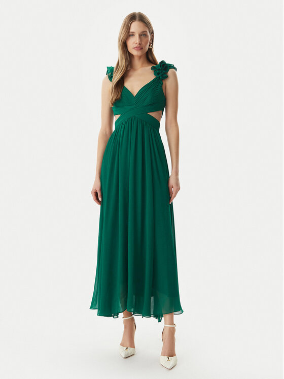 Morgan Sukienka wieczorowa 251-RISSAL Zielony Regular Fit