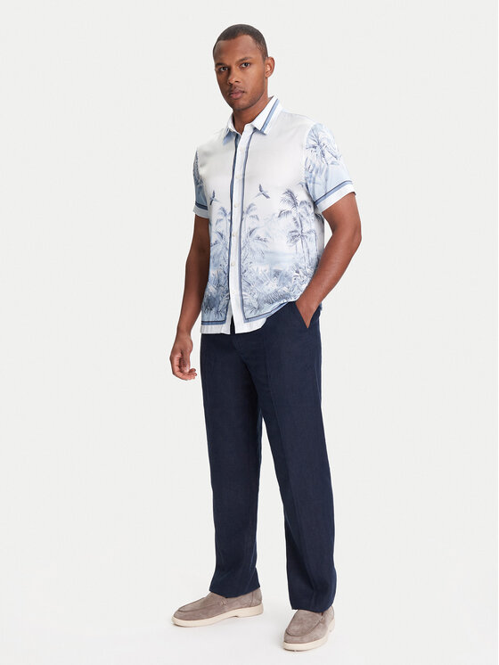 Guess Guess Koszula M4YH39 WF1T2 Niebieski Regular Fit