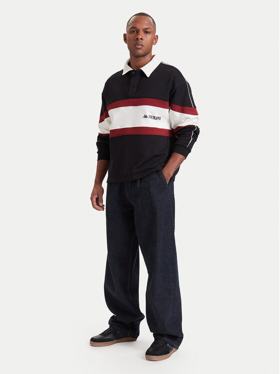 Kappa Kappa Polo majica 37284HW Črna Comfort Fit
