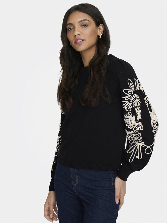 ONLY ONLY Sveter Magnolia 15367757 Čierna Regular Fit