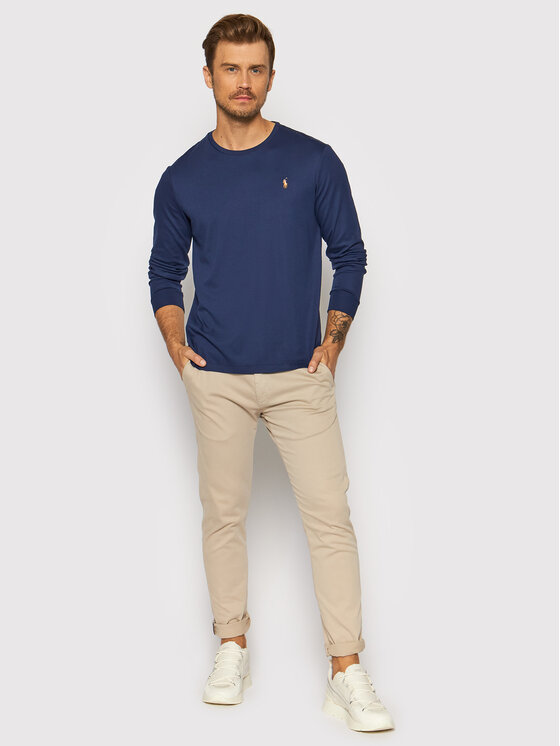 Polo Ralph Lauren Polo Ralph Lauren Hosszú ujjú 710760121 Sötétkék Slim Fit
