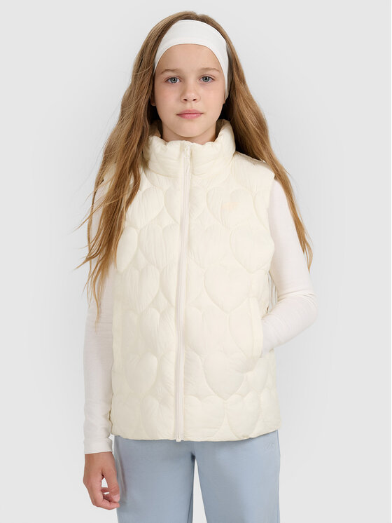 4F 4F Kamizelka OUTERWEAR Biały Oversize