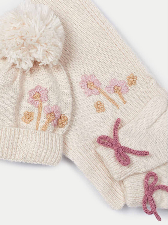 Mayoral Mayoral Completo cappello, sciarpa e guanti 10826 Beige