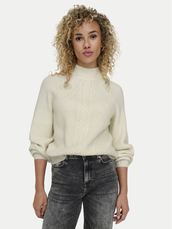 ONLY ONLY Rollkragenpullover Katia 15324678 Écru Regular Fit