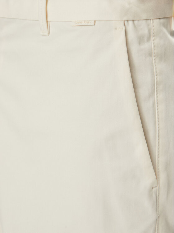 Calvin Klein Calvin Klein Szorty materiałowe Sateen K10K112831 Écru Regular Fit