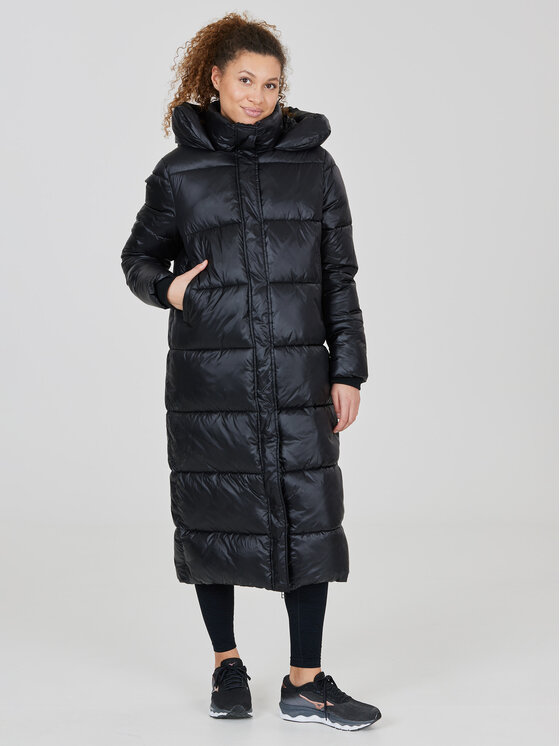 Athlecia Athlecia Zimní kabát Elly W Maxi Puffer EA233361 Černá Regular Fit