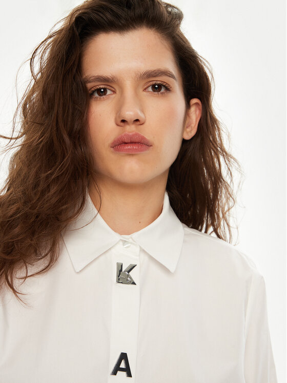 KARL LAGERFELD KARL LAGERFELD Риза A1W11026 Бял Regular Fit