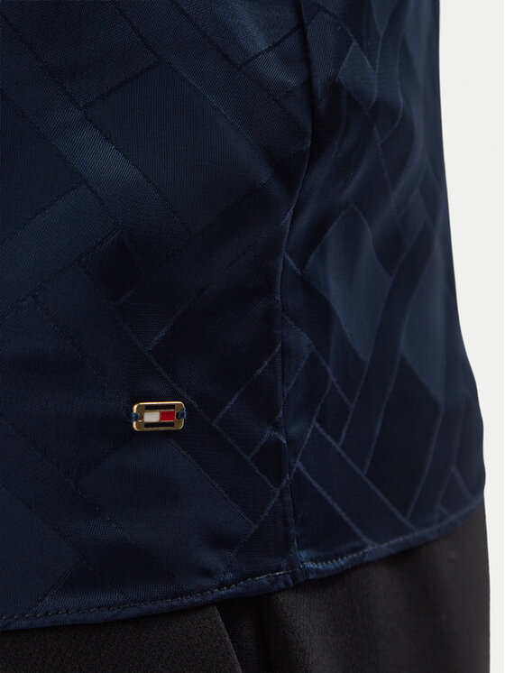 Tommy Hilfiger Tommy Hilfiger Bluzka WW0WW52238 Granatowy Regular Fit