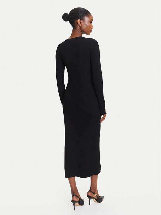 KARL LAGERFELD KARL LAGERFELD Rochie tricotată A3W13038 Negru Slim Fit