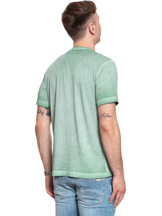 Mustang Mustang T-shirt ALEX C PRINT Verde Regular Fit