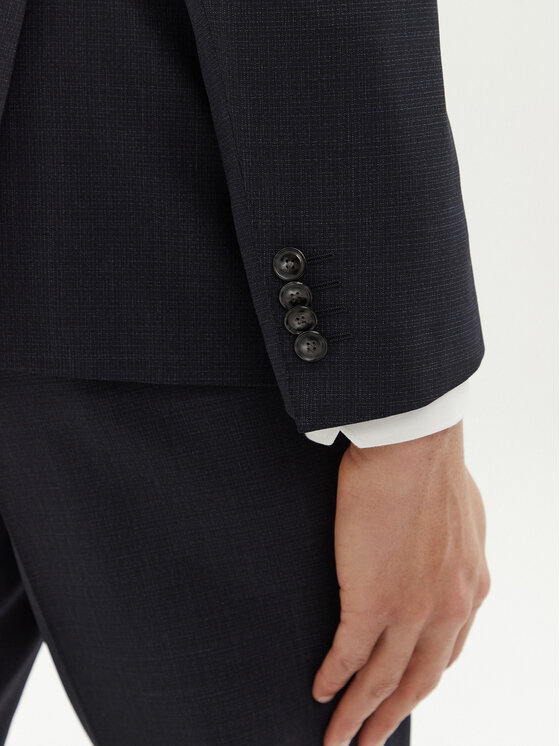 BOSS BOSS Garnitur Huge 50534914 Granatowy Slim Fit